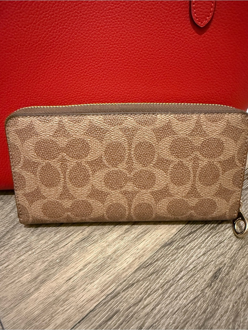 COACH X PEANUTS LONG ZIP AROUND WALLET IN SIGNATURE CANVAS WITH PATCHES NWOT - Picture 5 of 8